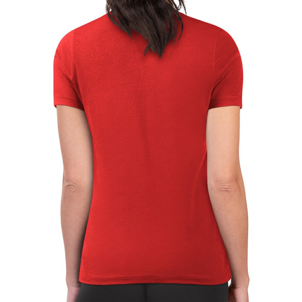 Washington Capitals G-III 4Her by Carl Banks Women's Super-Slim Lightweight Pinstripe Circle Graphic T-Shirt - Red - NHL 203505362