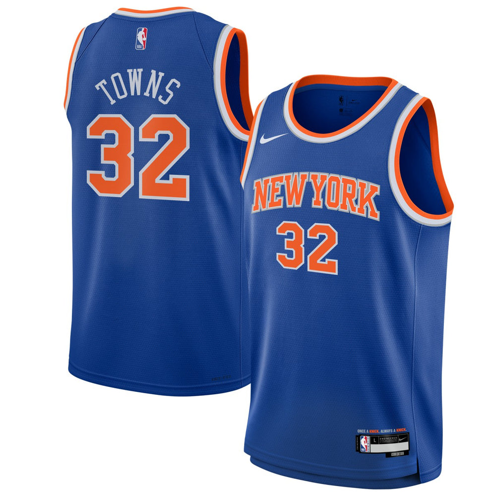 Karl-Anthony Towns New York Knicks Youth Swingman Jersey Icon Edition Blue | Nike