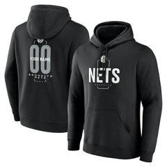 Brooklyn Nets Center Court Name & Number Custom Hoodie Black
