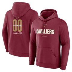 Cleveland Cavaliers Center Court Name & Number Custom Hoodie Wine