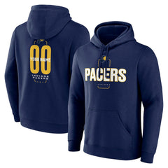 Indiana Pacers Center Court Name & Number Custom Hoodie Navy