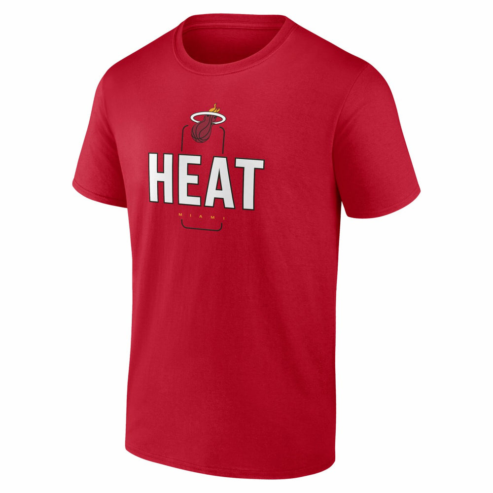 Miami Heat Center Court Name & Number Custom T-Shirt Red