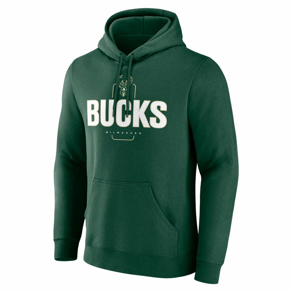 Milwaukee Bucks Center Court Name & Number Custom Hoodie Hunter Green