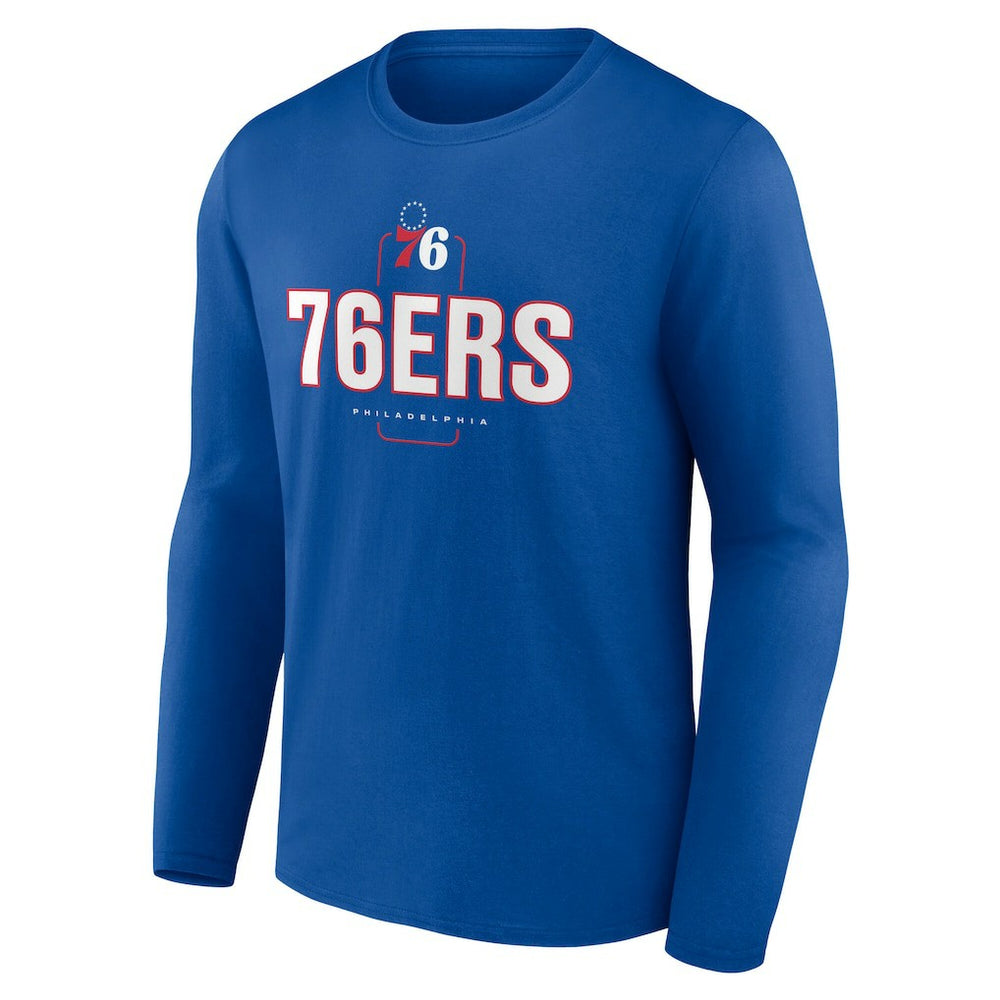 Philadelphia 76ers Center Court Name & Number Custom Long Sleeve T-Shirt Royal