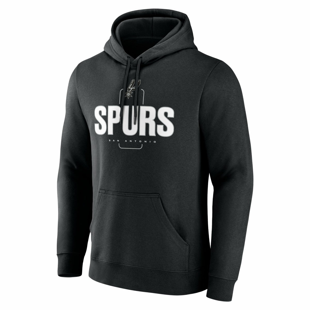 San Antonio Spurs Center Court Name & Number Custom Hoodie Black