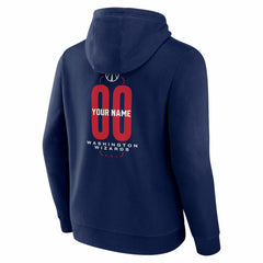 Washington Wizards Center Court Name & Number Custom Hoodie Navy