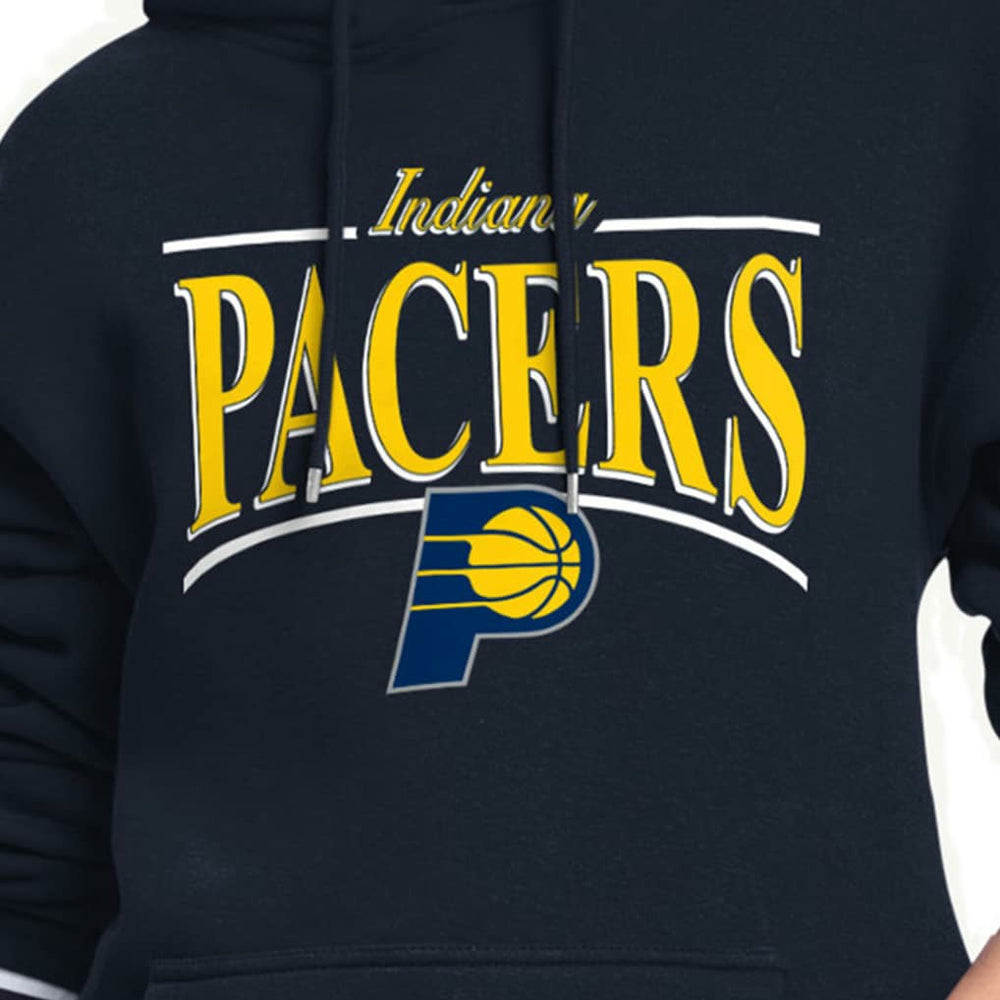 Indiana Pacers Starter Women's Arch Stripe Fleece Hoodie Navy