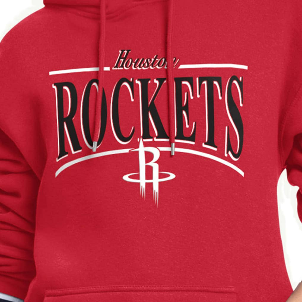 Houston Rockets Starter Women's Arch Stripe Fleece Hoodie Red