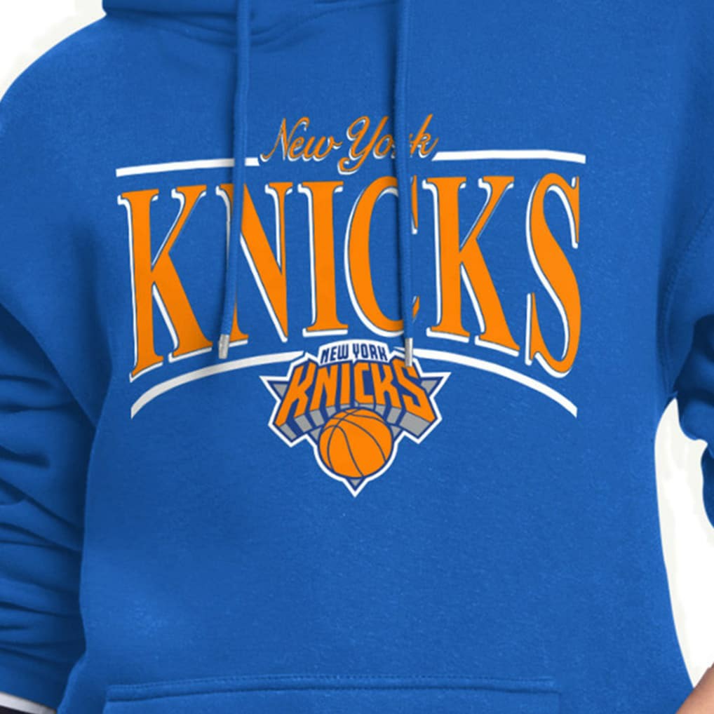 New York Knicks Starter Women's Arch Stripe Fleece Hoodie Blue
