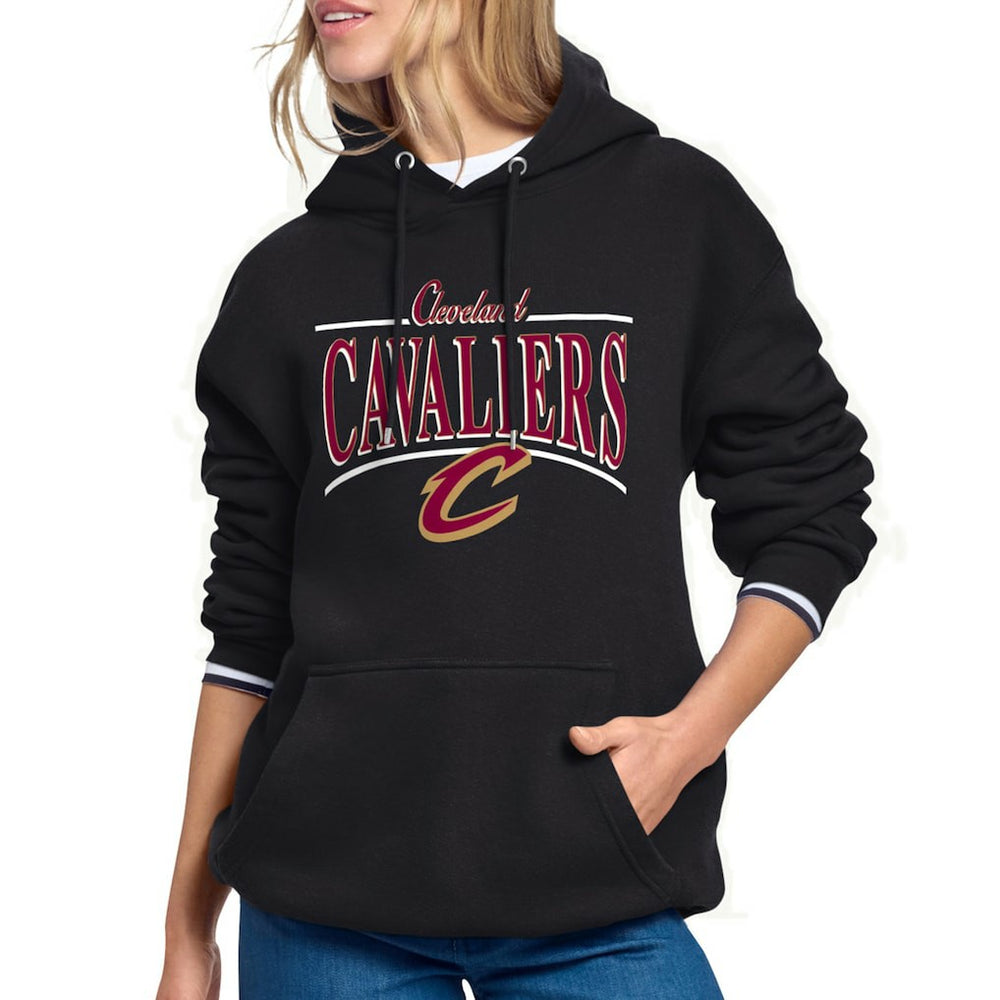 Cleveland Cavaliers Starter Women's Arch Stripe Fleece Hoodie Black
