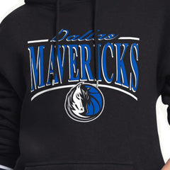 Dallas Mavericks Starter Women's Arch Stripe Fleece Hoodie Black