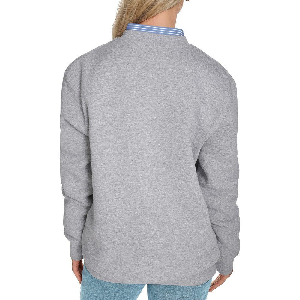 Washington Wizards Starter Women's Arch Stripe Fleece Crewneck Sweatshirt Gray