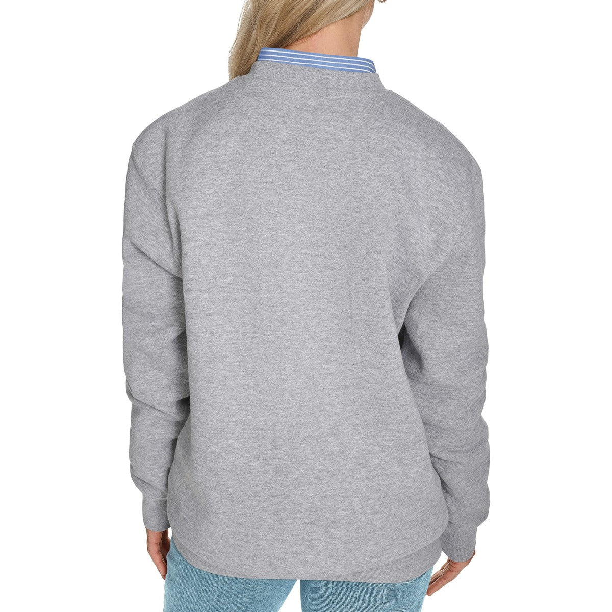 Utah Jazz Starter Women's Arch Stripe Fleece Crewneck Sweatshirt Gray