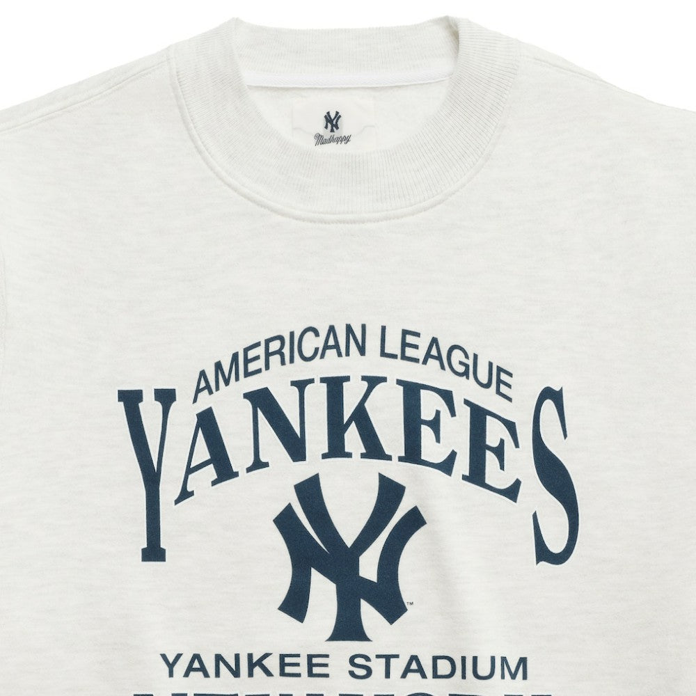 New York Yankees Madhappy Unisex High Rib Sweatshirt - Heather Gray - MLB Sale