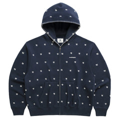 New York Yankees Madhappy Unisex All Over Fleece Full-Zip Hoodie - Navy - MLB Sale
