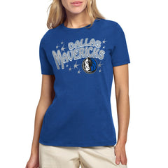 Dallas Mavericks Starter Women's Fireworks T-Shirt Blue