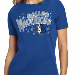 Dallas Mavericks Starter Women's Fireworks T-Shirt Blue