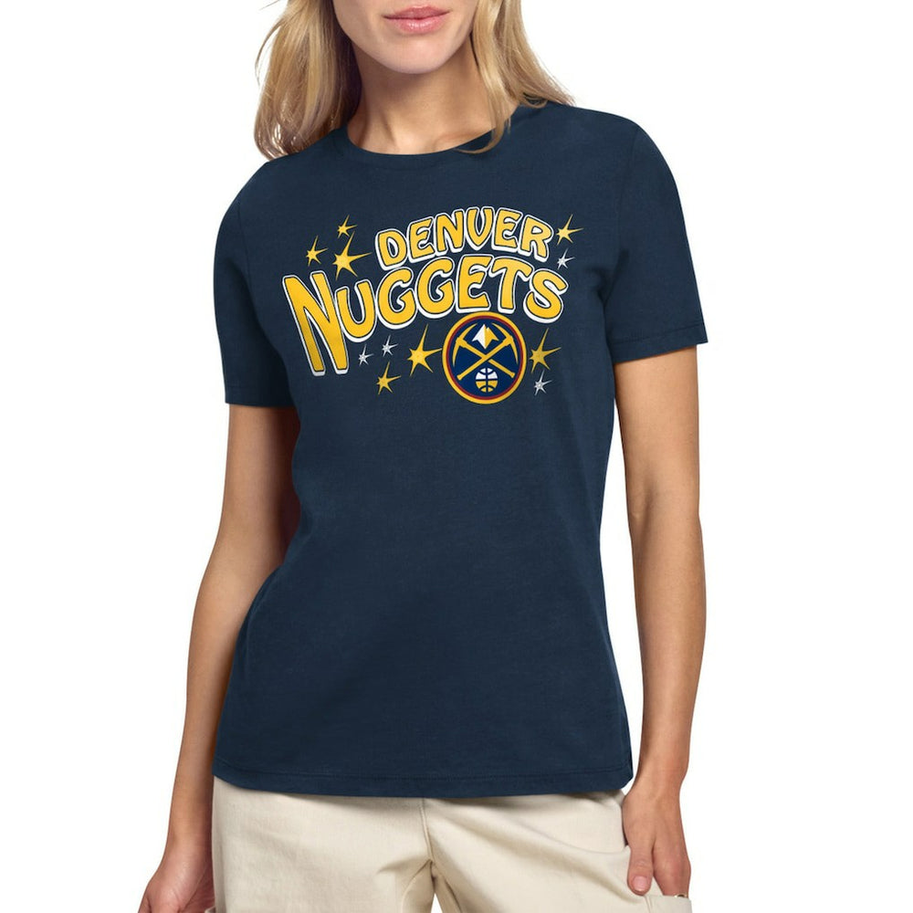 Denver Nuggets Starter Women's Fireworks T-Shirt Navy