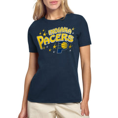 Indiana Pacers Starter Women's Fireworks T-Shirt Navy