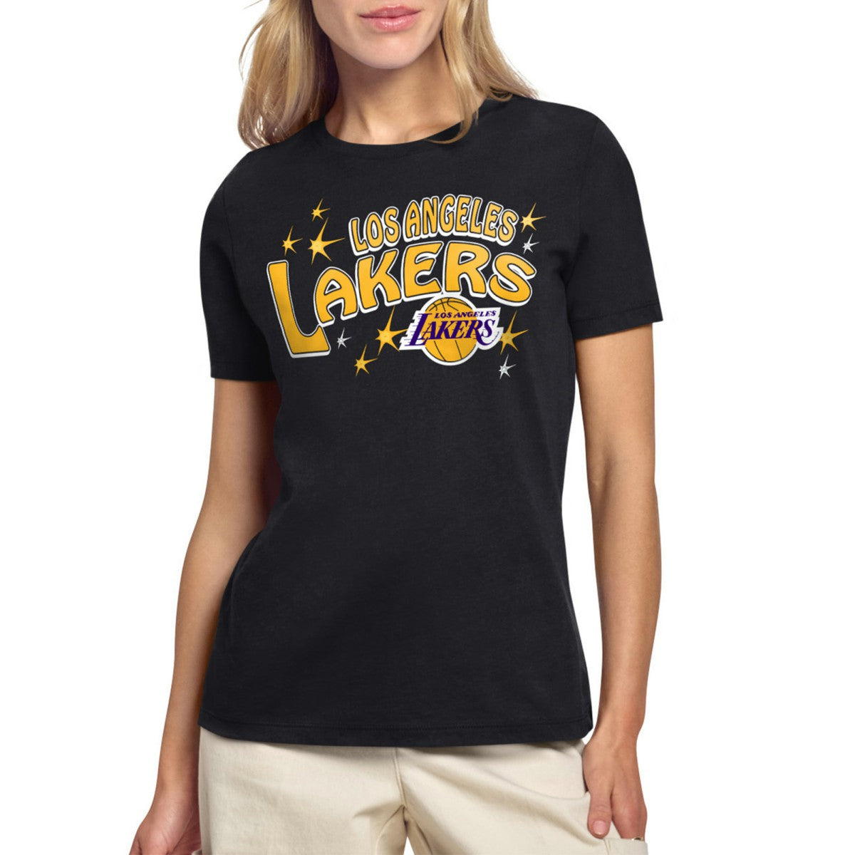 Los Angeles Lakers Starter Women's Fireworks T-Shirt Black