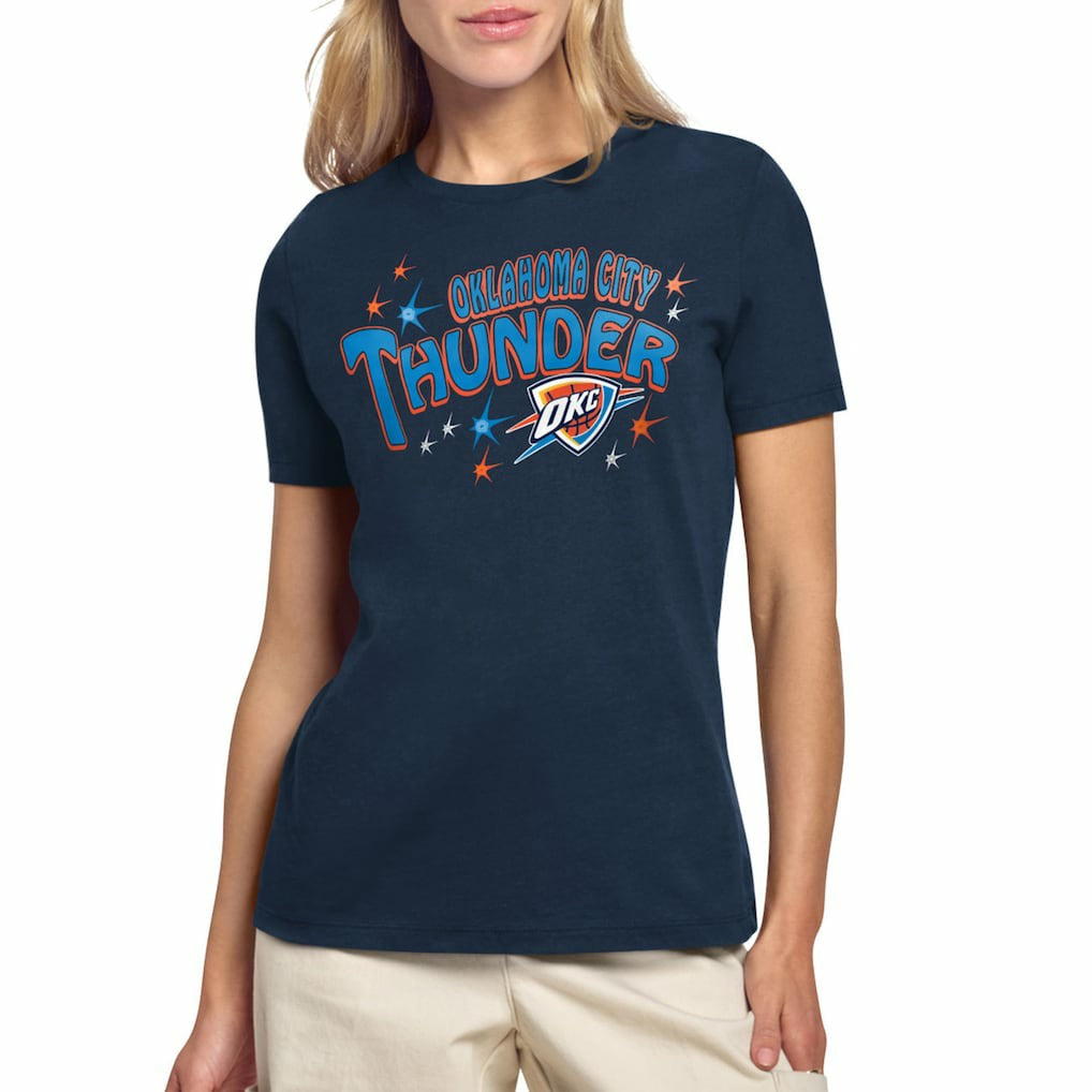 Oklahoma City Thunder Starter Women's Fireworks T-Shirt Navy
