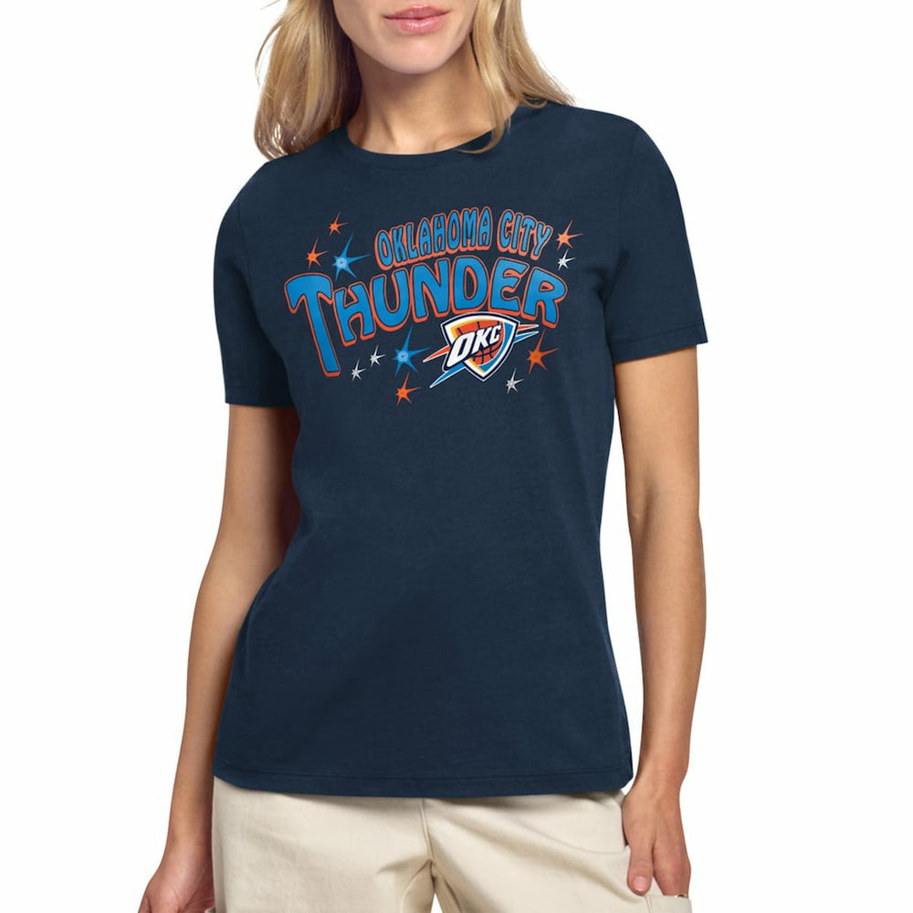 Oklahoma City Thunder Starter Women's Fireworks T-Shirt Navy
