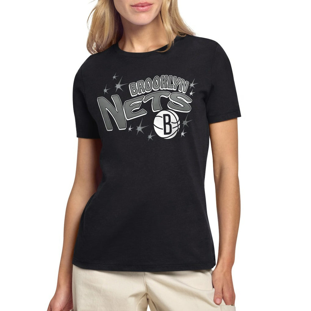 Brooklyn Nets Starter Women's Fireworks T-Shirt Black