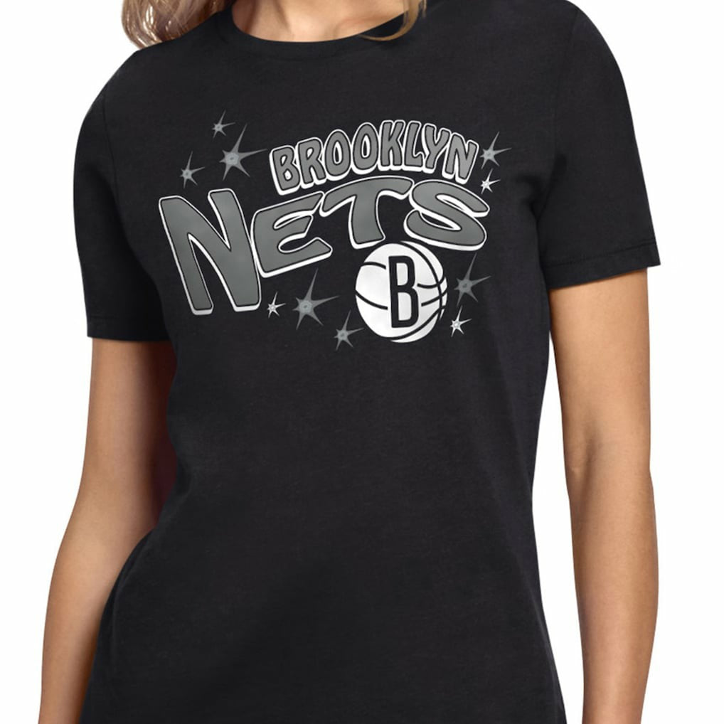 Brooklyn Nets Starter Women's Fireworks T-Shirt Black