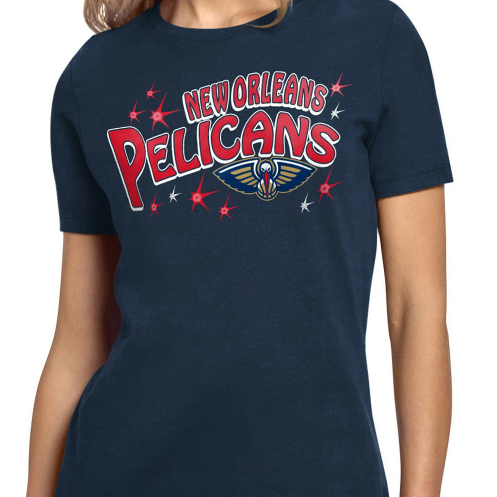 New Orleans Pelicans Starter Women's Fireworks T-Shirt Navy
