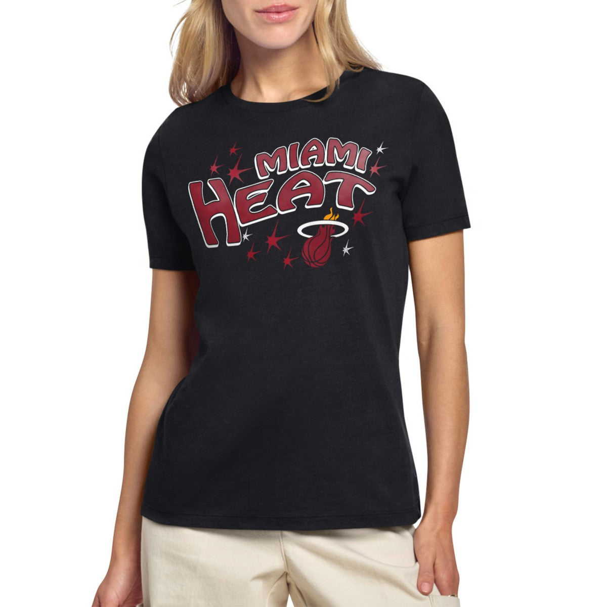 Miami Heat Starter Women's Fireworks T-Shirt Black