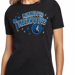 Minnesota Timberwolves Starter Women's Fireworks T-Shirt Black
