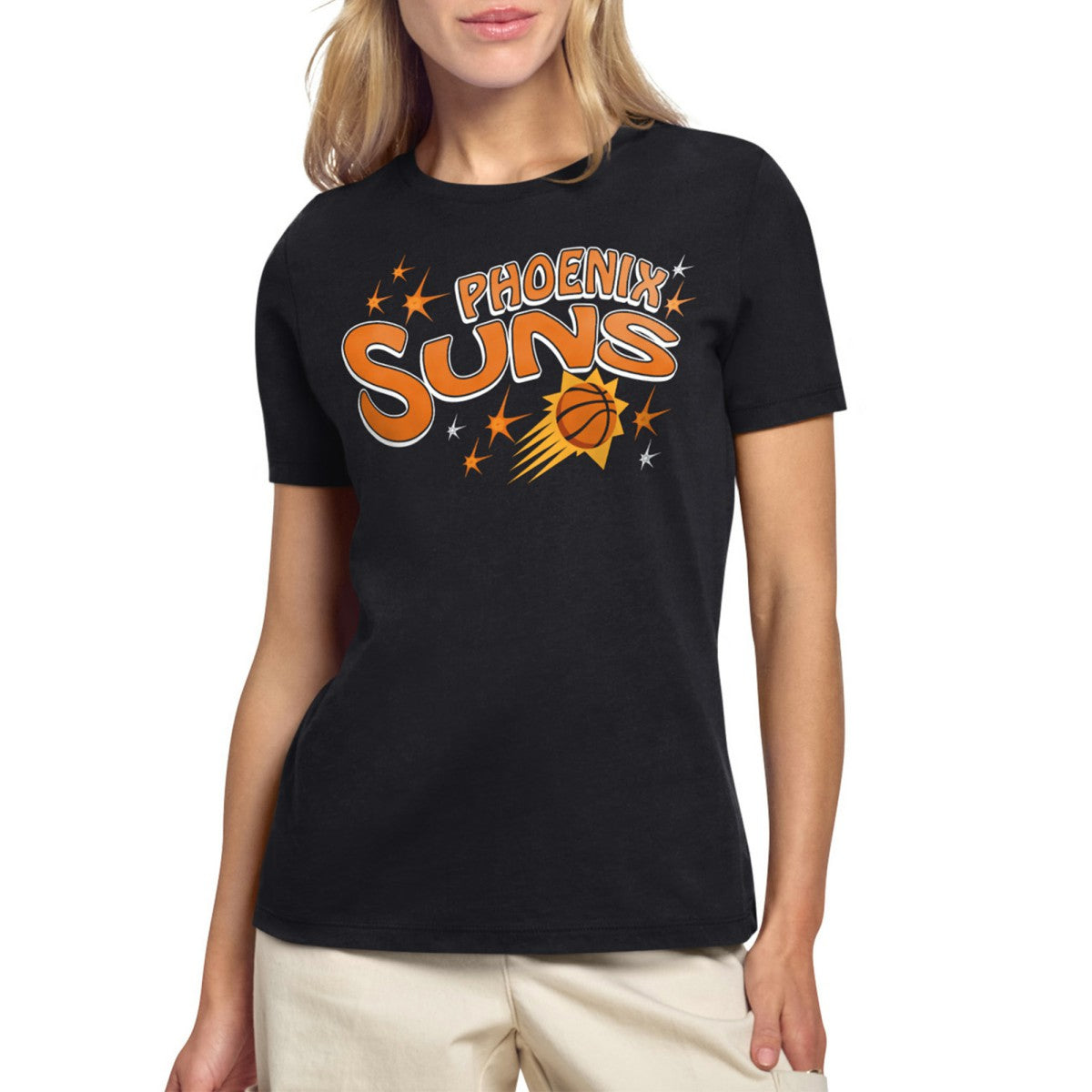 Phoenix Suns Starter Women's Fireworks T-Shirt Black