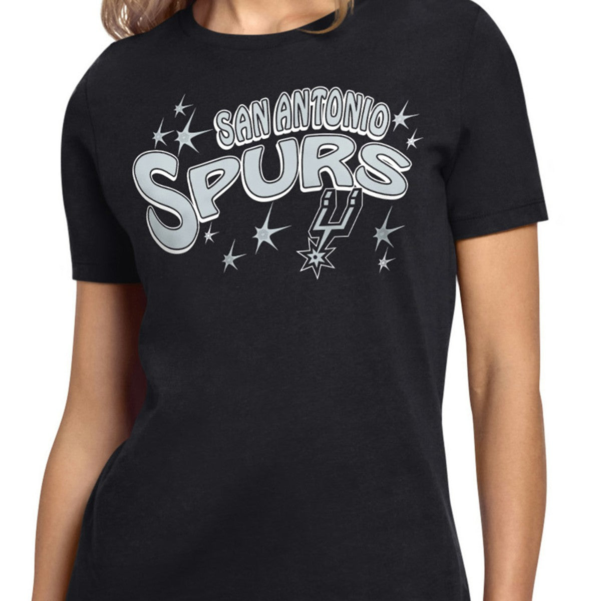 San Antonio Spurs Starter Women's Fireworks T-Shirt Black