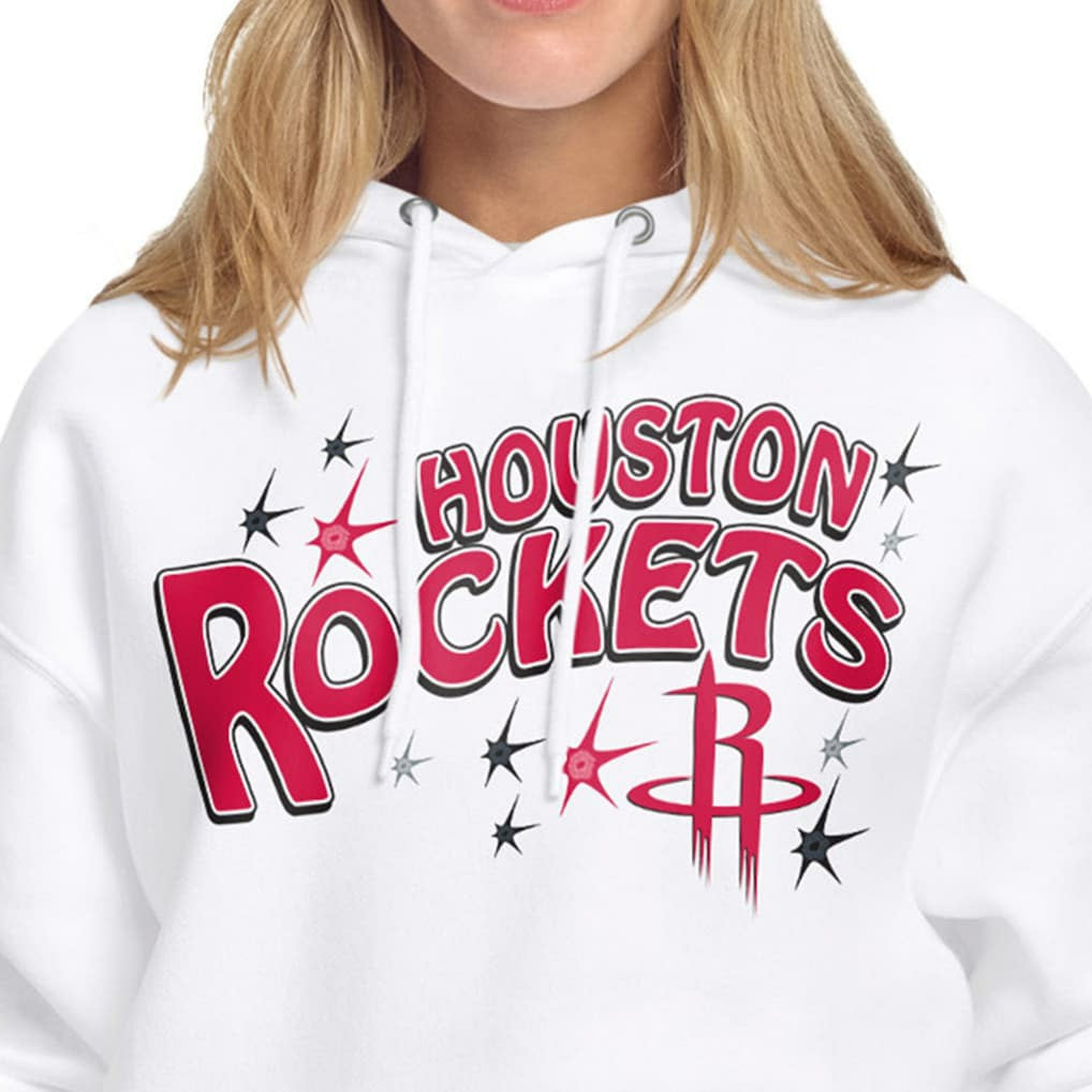 Houston Rockets Starter Women's Fireworks Fleece Hoodie White