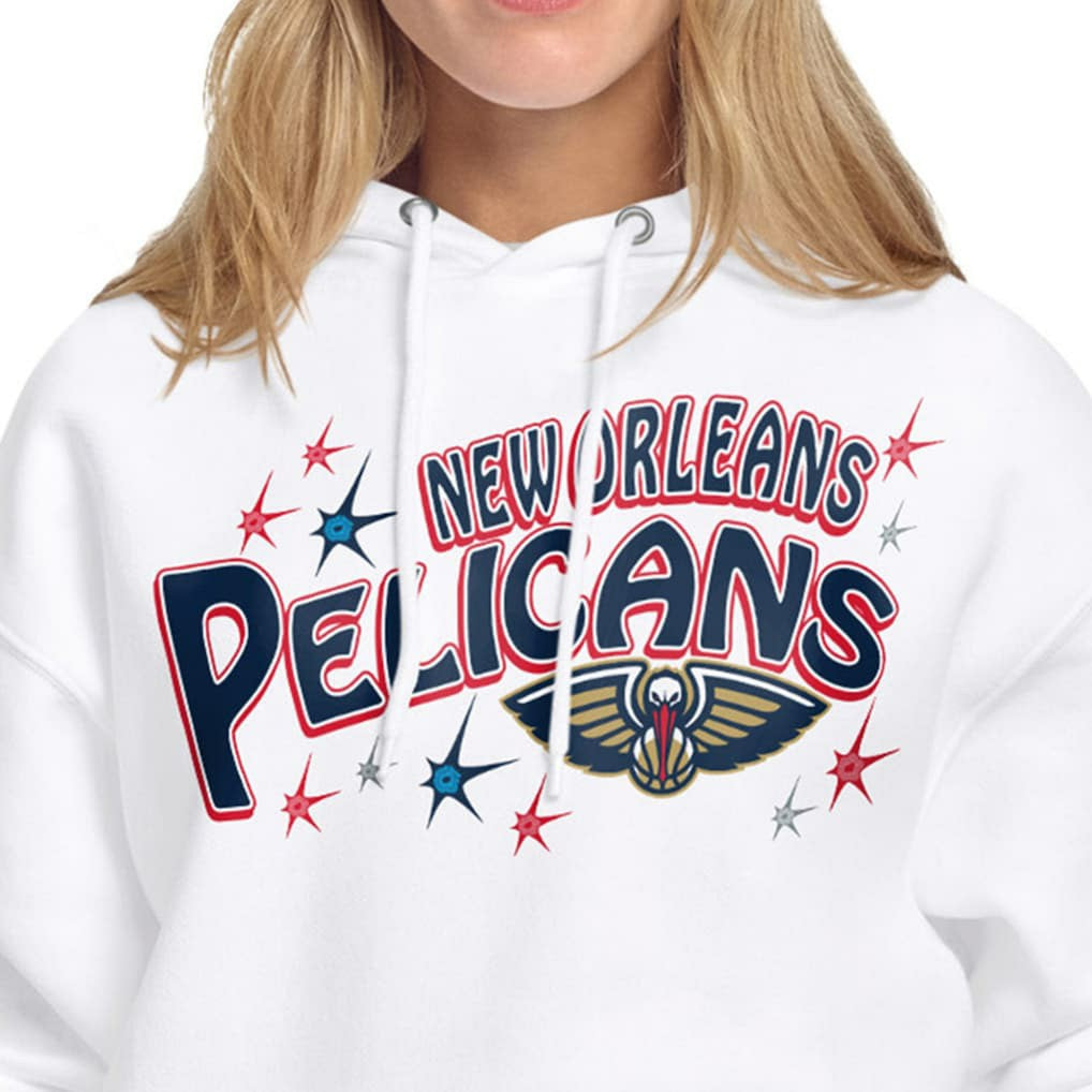 New Orleans Pelicans Starter Women's Fireworks Fleece Hoodie White