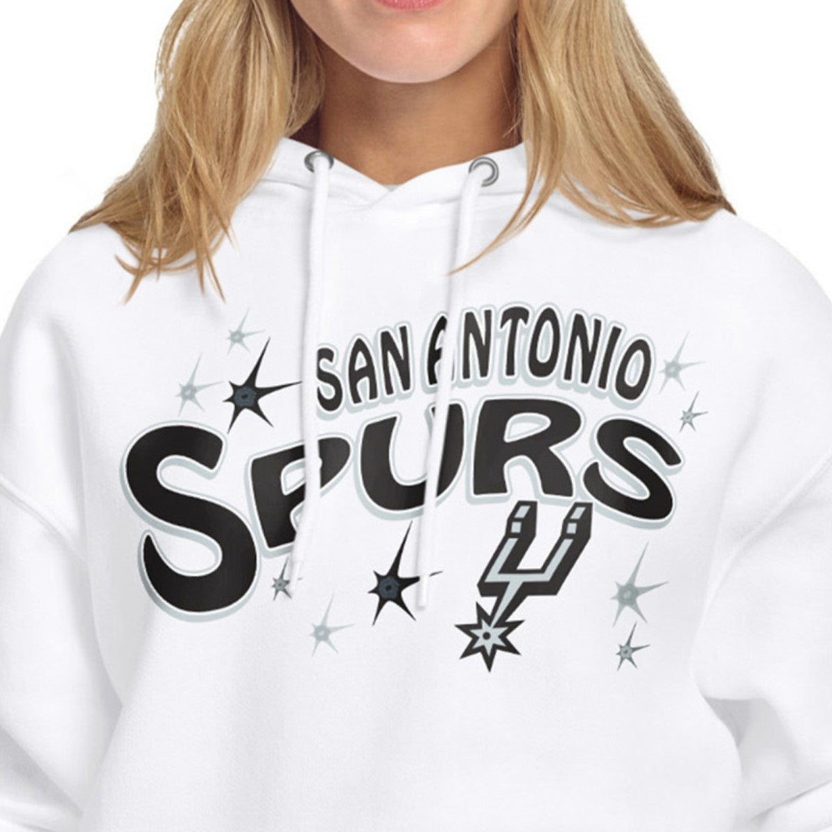 San Antonio Spurs Starter Women's Fireworks Fleece Hoodie White