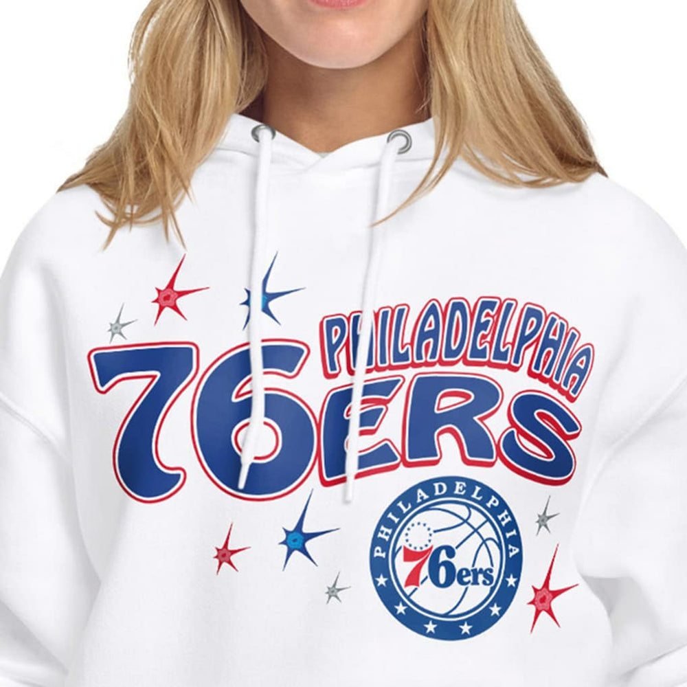 Philadelphia 76ers Starter Women's Fireworks Fleece Hoodie White