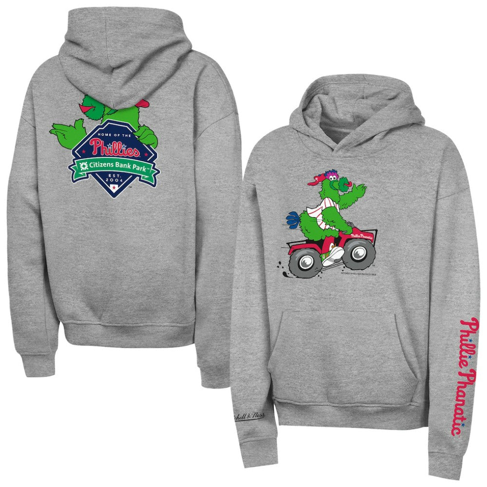 Philadelphia Phillies Outerstuff Youth Iconic Phanatic Hoodie - Gray - MLB Discount