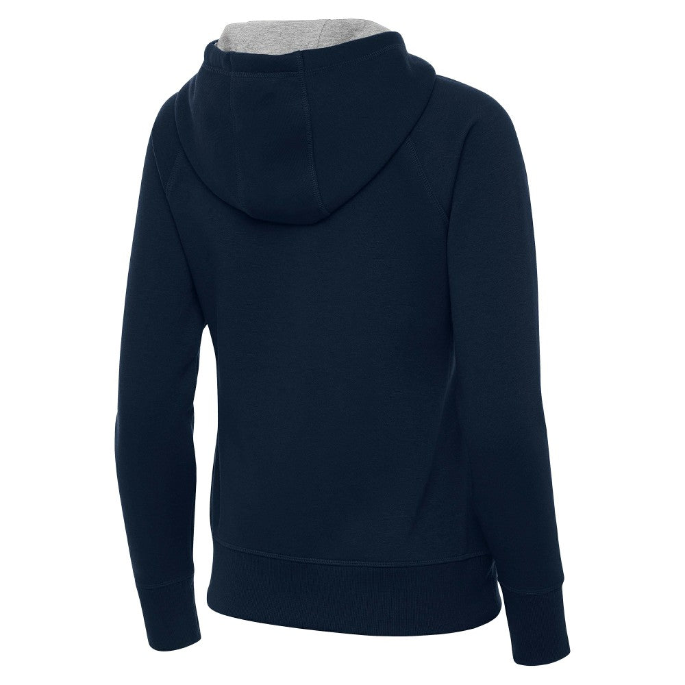 Spain National Team Antigua Women's Takeover Fleece Raglan Full-Zip Hoodie Navy