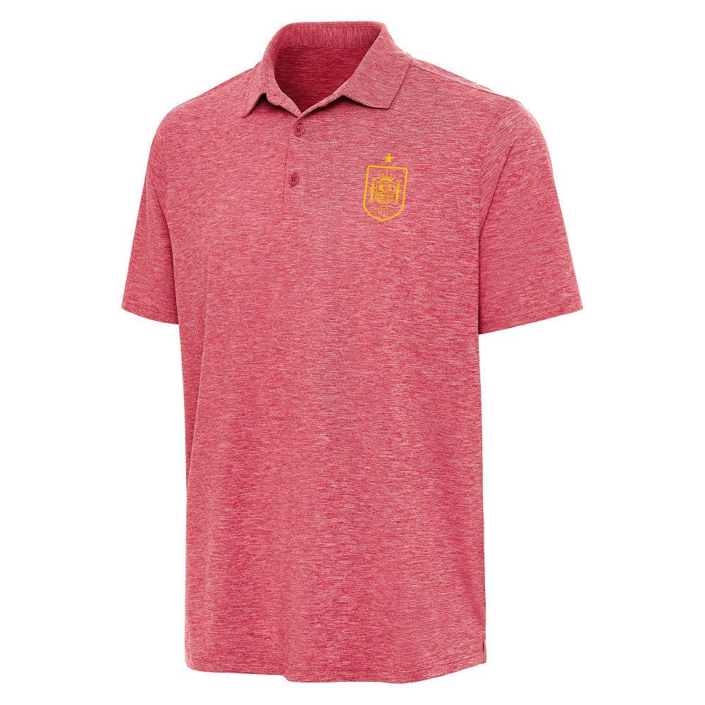 Spain National Team Antigua Triple Shot Polo Heather Red