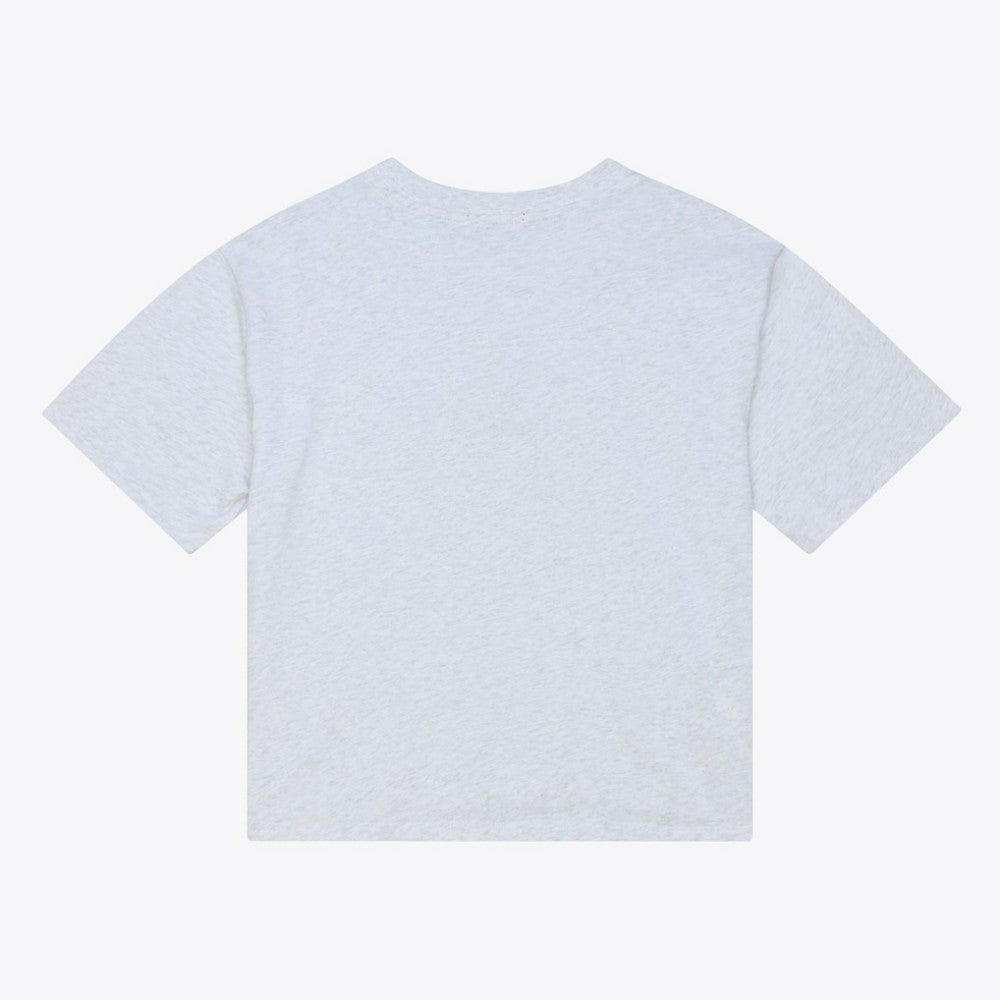 Los Angeles Dodgers Mitchell & Ness Women's Script Cropped Boxy T-Shirt - Heather Gray - Mitchell & Ness Discount