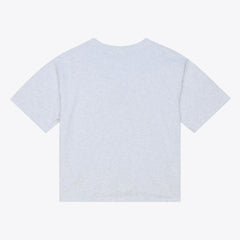 Los Angeles Dodgers Mitchell & Ness Women's Script Cropped Boxy T-Shirt - Heather Gray - Mitchell & Ness Discount