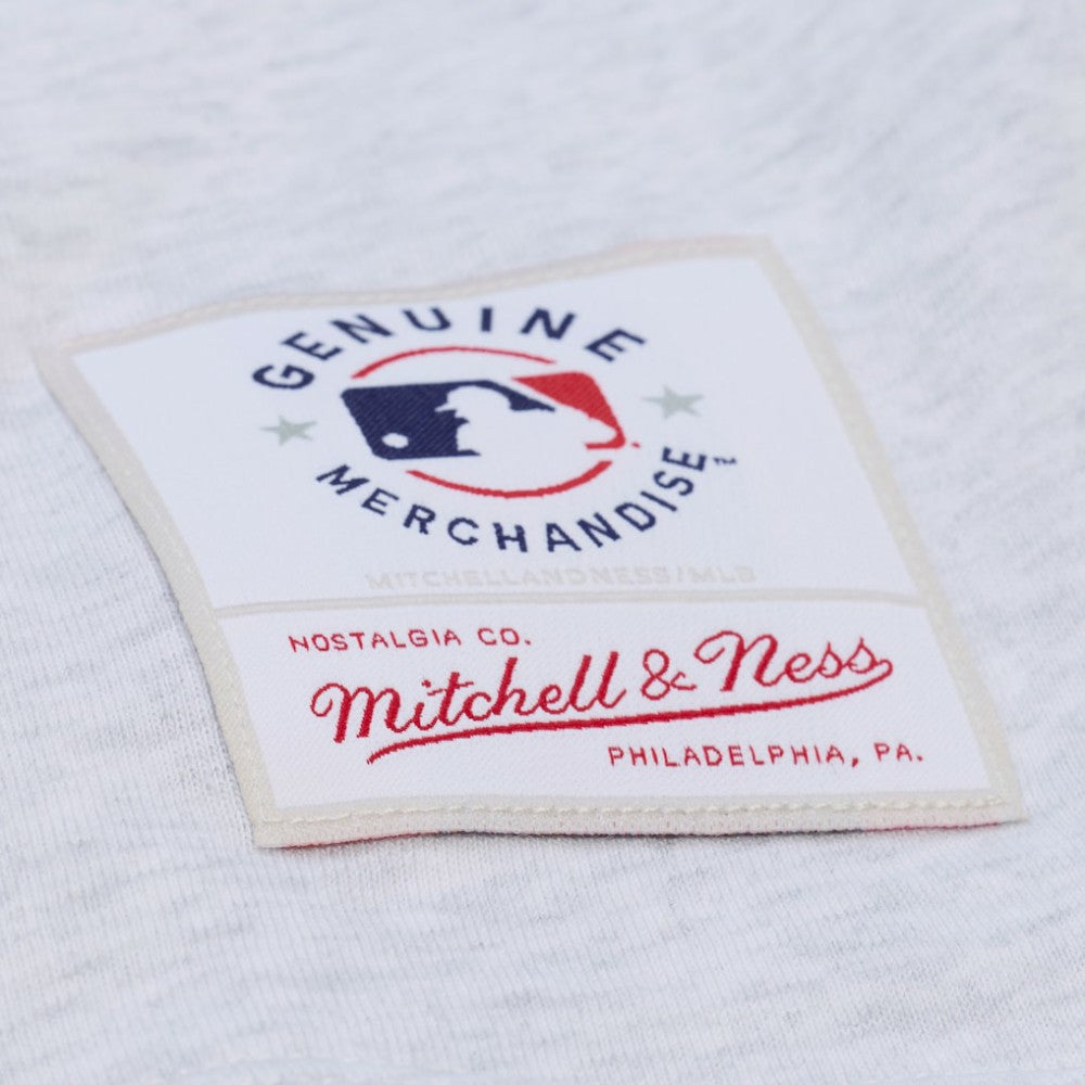 Philadelphia Phillies Mitchell & Ness Women's Script Cropped Boxy T-Shirt - Heather Gray - Mitchell & Ness Discount