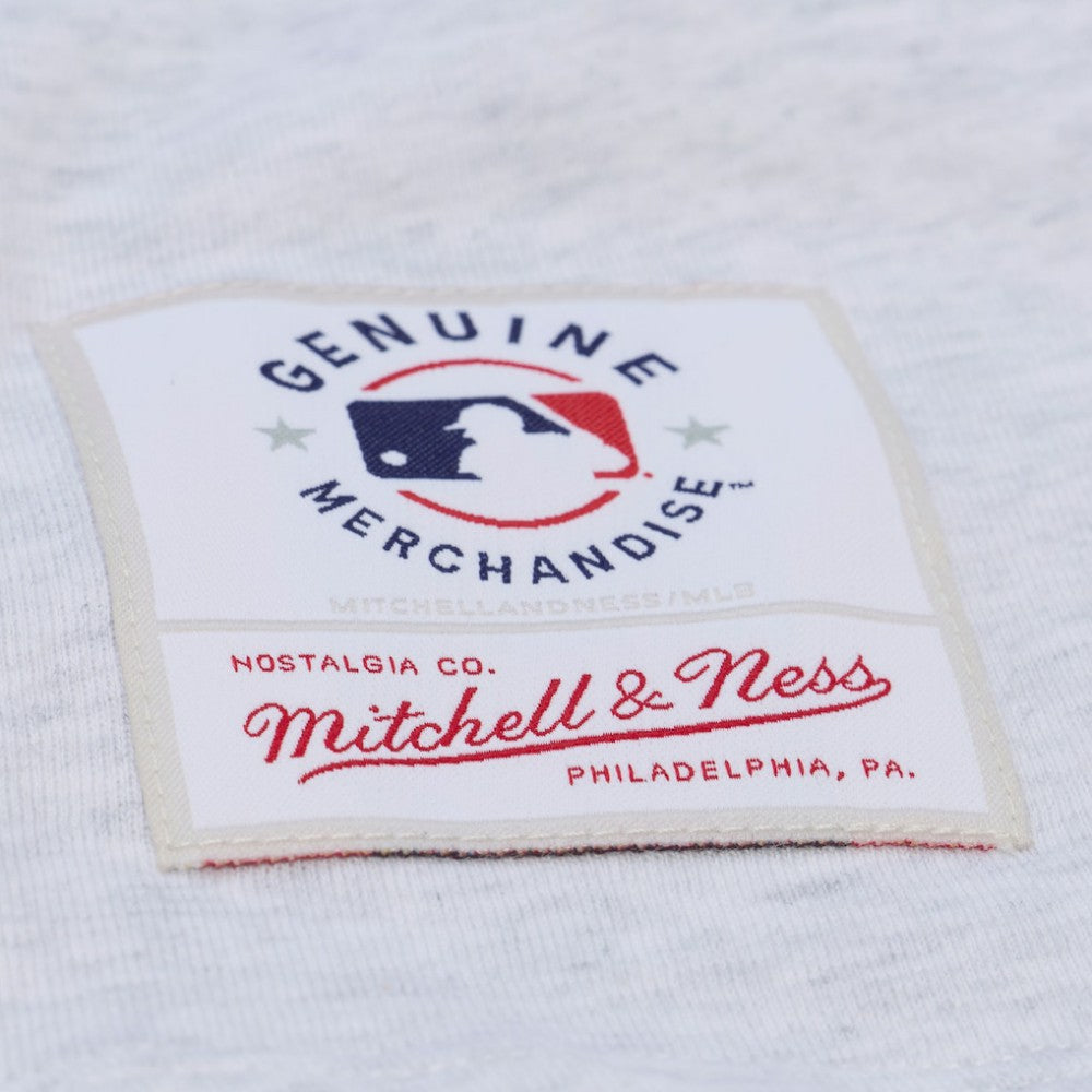 Atlanta Braves Mitchell & Ness Women's Script Cropped Boxy T-Shirt - Heather Gray - Mitchell & Ness on Sale