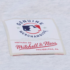 Atlanta Braves Mitchell & Ness Women's Script Cropped Boxy T-Shirt - Heather Gray - Mitchell & Ness on Sale