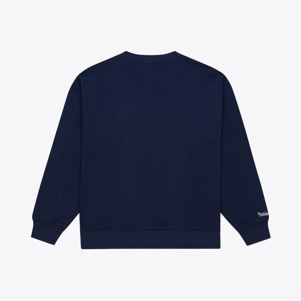 Atlanta Braves Mitchell & Ness Women's Script Sweatshirt - Navy - Mitchell & Ness Discount