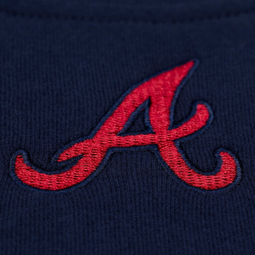 Atlanta Braves Mitchell & Ness Women's Script Sweatshirt - Navy - Mitchell & Ness Discount