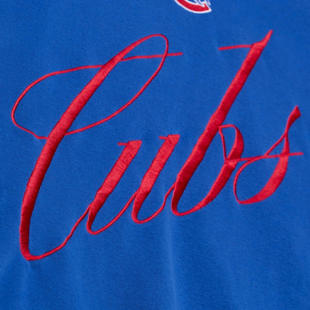 Chicago Cubs Mitchell & Ness Women's Script Sweatshirt - Royal - Mitchell & Ness Lifestyle