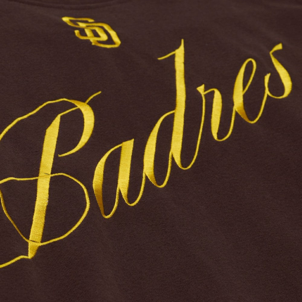 San Diego Padres Mitchell & Ness Women's Script Sweatshirt - Brown - Mitchell & Ness Discount