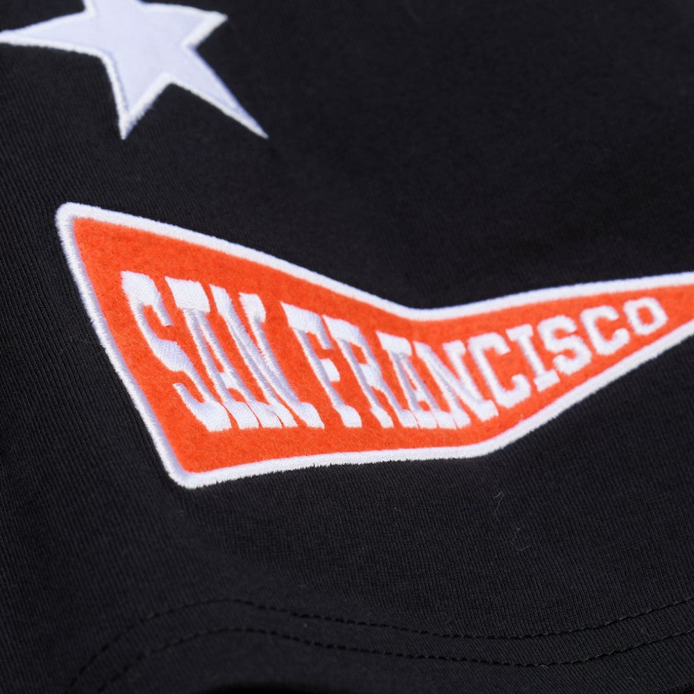San Francisco Giants Mitchell & Ness Women's Pep Rally Cropped Boxy T-Shirt - Black - Mitchell & Ness on Sale